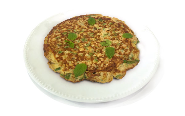 Frittata with spring onions, courgettes and mint 1