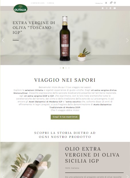 The new Olitalia e-shop is online 1