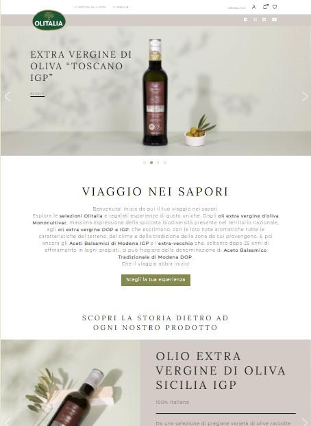 On line il nuovo e-shop Olitalia 1