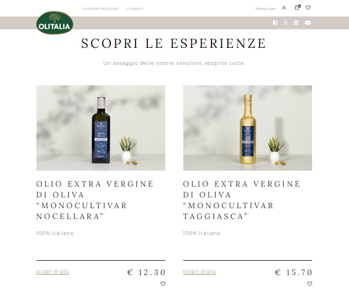 The new Olitalia e-shop is online 4