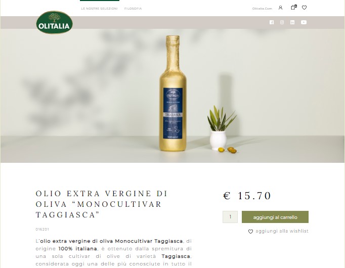 On line il nuovo e-shop Olitalia 5