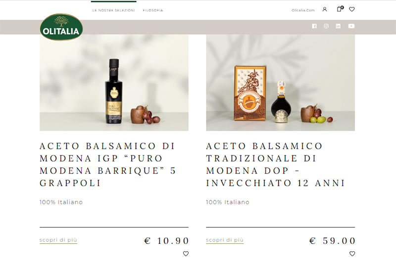 On line il nuovo e-shop Olitalia 3