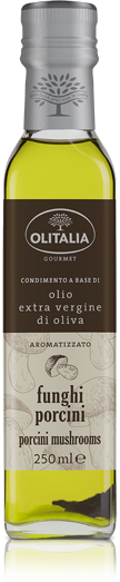 Condimento a base di olio extra vergine di oliva aromatizzato ai funghi porcini 1